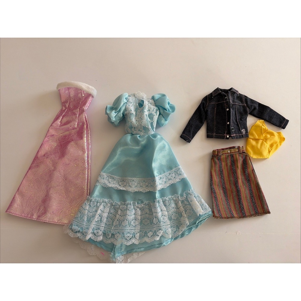 Lot of Barbie Doll Size Clothing Dresses Skirt Top